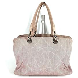 Borsa a tracolla in cotone rosa Chanel