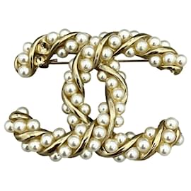 Spilla Chanel placcata oro