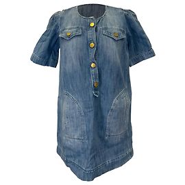 Vestido mini Oriane en denim de algodón azul Isabel Marant Etoile