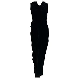Vestido Limo de terciopelo Rick Owens en viscosa negra