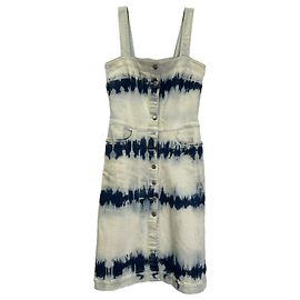 Stella Mc Cartney Mini abito Tie Dye in denim bianco Stella McCartney