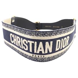 Christian Dior Bestickter Canvas-Gürtel