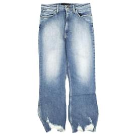3×1 EMPIRE CROP FLARE Pantalones de denim de algodón y poliuretano - Autre Marque