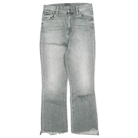 Autre Marque Baumwoll-Denim-Hose MOTHER THE INSIDER CROP STEP FRAY