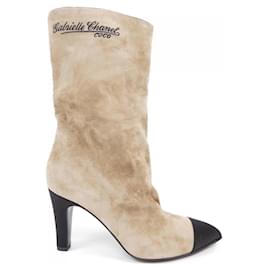Chanel G33119Y51214 Satin- und Wildleder-Kalbsleder-Stiefel
