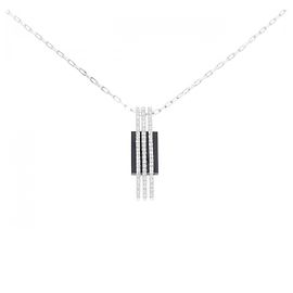 Autre Marque Collana in oro bianco Au750, onice e diamante
