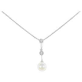 Autre Marque Collana di perle Akoya in oro bianco Au750