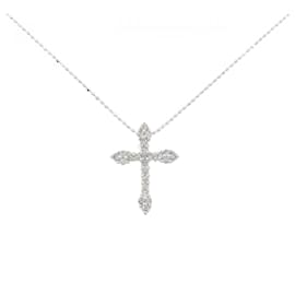 Autre Marque Au750 Cross Diamond Halskette