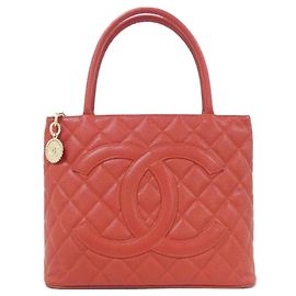 Borsa Chanel 1804 Rossa in Pelle di Vitello con Hardware Oro