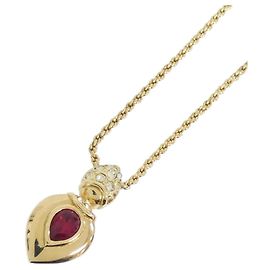 Colar Christian Dior Clear, Gold, and Red