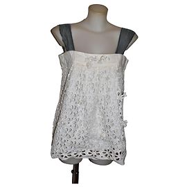 Philosophy Di Alberta Ferretti Top de encaje sangallo blanco