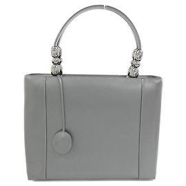 Borsa in pelle grigia Christian Dior