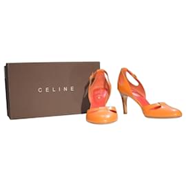 Céline Blason Décolleté D'Orsay Pelle Arancione