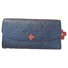 Louis Vuitton Cartera Emilie Flower Empreinte Cuero Marine Rouge
