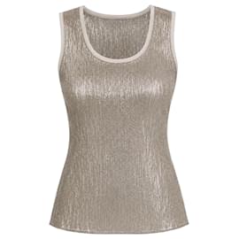 Canotta in misto seta lamé metallizzato Dolce & Gabbana – Glam Y2K