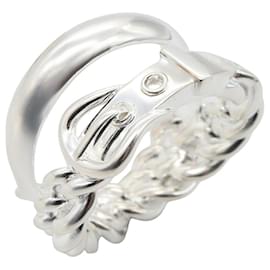 Anello Boucles Sellier Inflexible Silver Band Hermes - Hermès