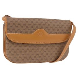 Bolsa de Ombro GUCCI Micro GG Supreme PVC Bege Ouro 004 256 0024 Auth ep14744