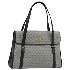 GUCCI Micro GG Supreme Handtasche aus PVC Marineblau Gold 000 46 4857 Auth ki6678A