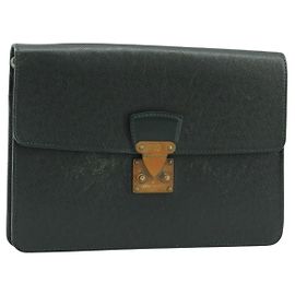 LOUIS VUITTON Taiga Pochette Kourad Clutch Bag Epicea M30194 LV Auth bs35554