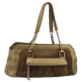 Borsa Tote con Catena Ladonia CARTIER in Scamosciato Oro Autentica 185121A