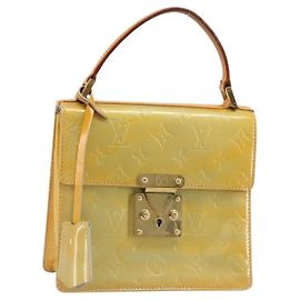 LOUIS VUITTON Monogram Vernis Spring street Hand Bag Gris M91029 LV Auth 184834