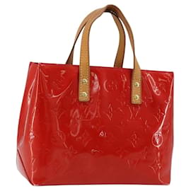LOUIS VUITTON Borsa Monogram Vernis Reade PM Rosso Rouge M91088 LV Auth ti3946
