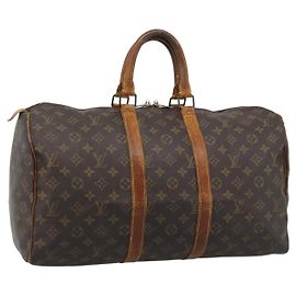 LOUIS VUITTON Monogram Keepall 45 Boston Bag M41428 LV Auth ar13921