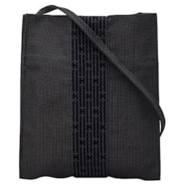 Borsa a tracolla Hermline in tela grigia Hermès