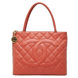 Bolso Tote Chanel Matelassé Orange Caviar Leather
