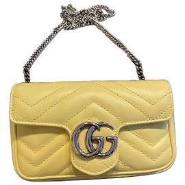 Gucci Marmont small quilted leather shoulder bag yellow