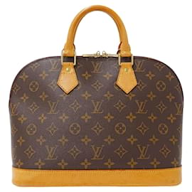 Borsa Alma PM in tela Monogram marrone Louis Vuitton