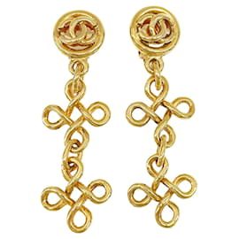 Orecchini a clip dorati Chanel