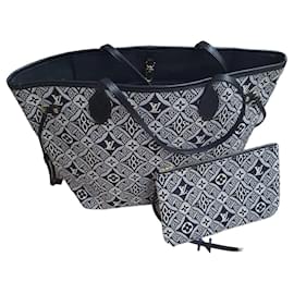 Louis Vuitton Neverfull MM Jaquard Since Schwarz NUOVO
