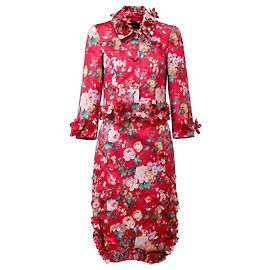 Conjunto de falda y chaqueta con aplicaciones florales 3D Simone Rocha Primavera 2015 Pasarela – Look 15 – Nuevo