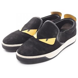 Slip-on in pelle scamosciata Fendi Monster Bugs Eye