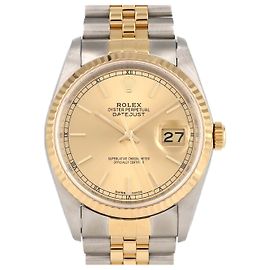 Rolex Datejust Uhr aus Edelstahl und Gelbgold