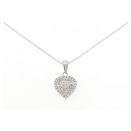 Autre Marque Au585 White Gold Diamond Necklace