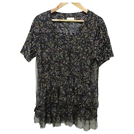 Blusa corta de manga corta con capas transparentes Dries Van Noten