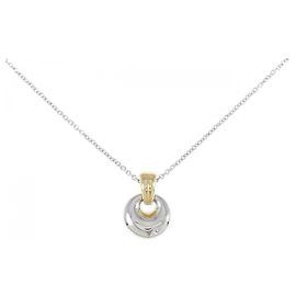Autre Marque Collana in oro giallo e oro bianco Au750 con diamanti