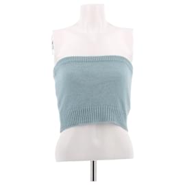 Top in cashmere blu Céline