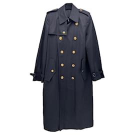 Givenchy Black trench coat with gold buttons