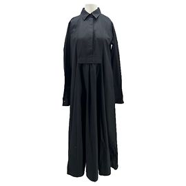 Max Mara Hemdblusenkleid schwarz aus Baumwolle
