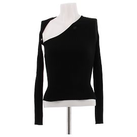 Top de punto negro Courreges de viscosa