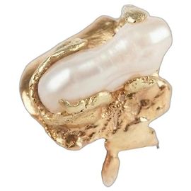 Roland Schad 18K Yellow Gold Baroque Pearl Ring