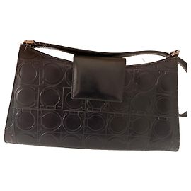 Borsa Gancini in pelle nera Salvatore Ferragamo