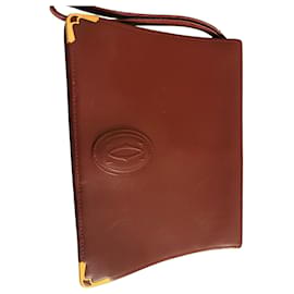 Clutch Cartier in pelle bordeaux