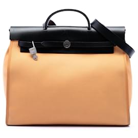 Hermès Orange Toile Herbag Zip 39