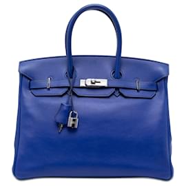 Hermès Blue Swift Birkin Retourne 35