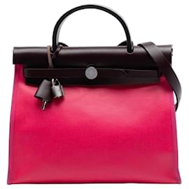 Hermès Pink Toile H Berline Herbag Zip 31