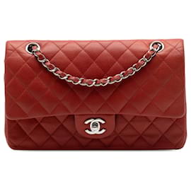 Chanel Red Medium Classic Caviar Double Flap